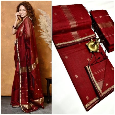 Maheshwari Cotton Silk Saree