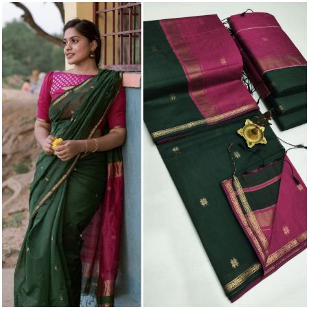 Maheshwari cotton silk saree