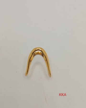 One gram gold plain vanki ring