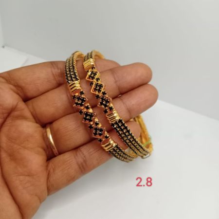 One Gram Gold AD stone bangles