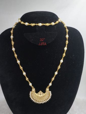 One gram gold pearl necklace