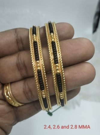 Gold plated karimani bangles