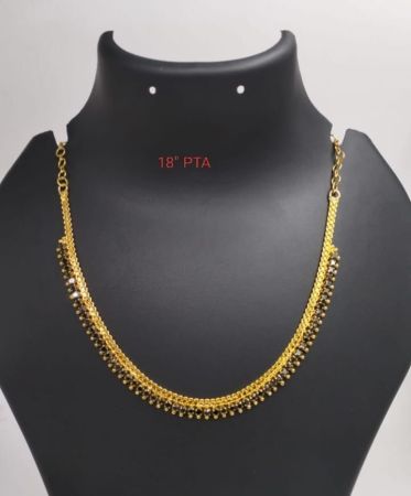 Stone work short necklace