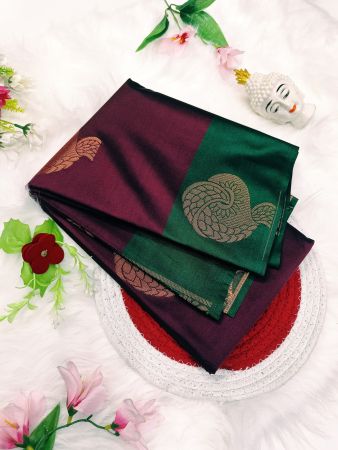 Semi kanchi saree