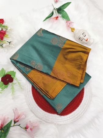 Semi kanchi saree