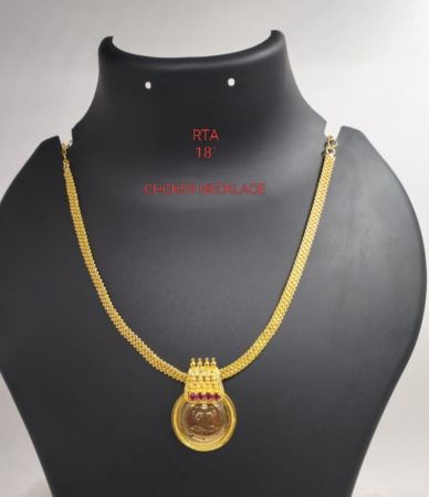 Short Laxmi Temple Coin necklace