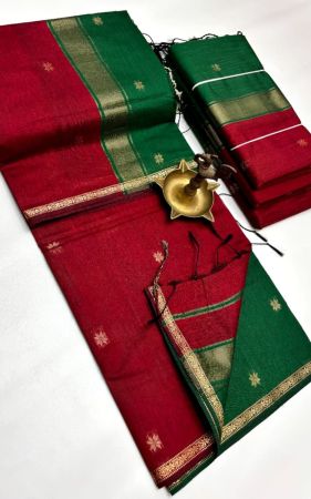 Maheshwari Cotton Silk Saree