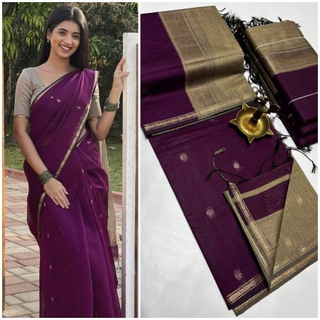 Maheshwari Cotton Silk Saree